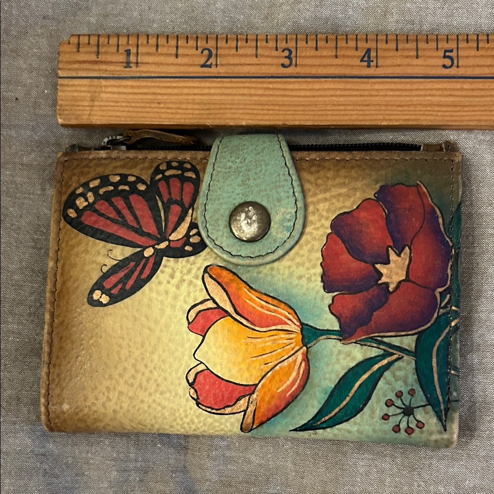 Anuschka Floral and Butterfly Wallet